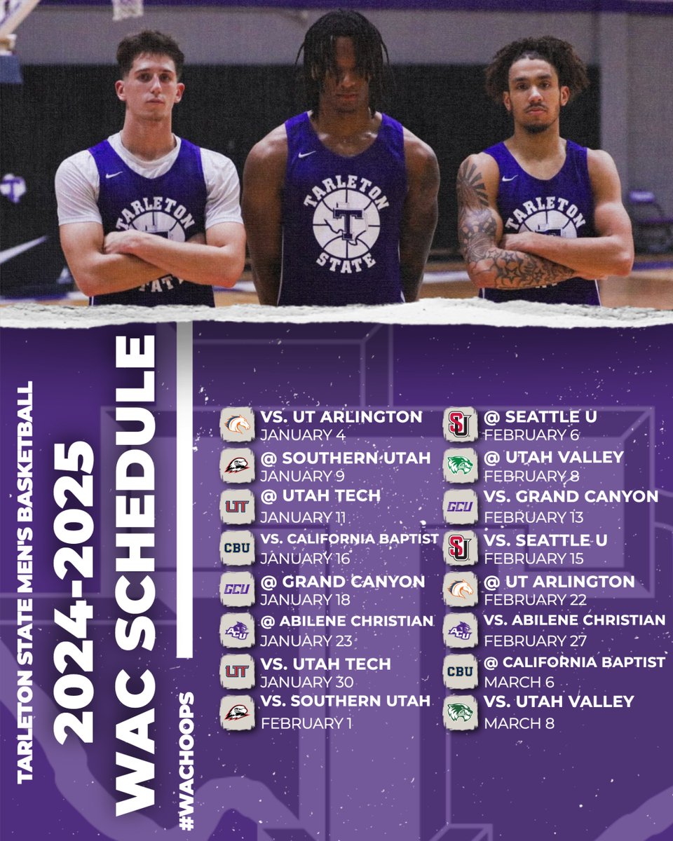 WACsports's tweet image. Here come the Texans!
@TarletonMBB // @TarletonWBB 
#WAChoops x #TexanNation