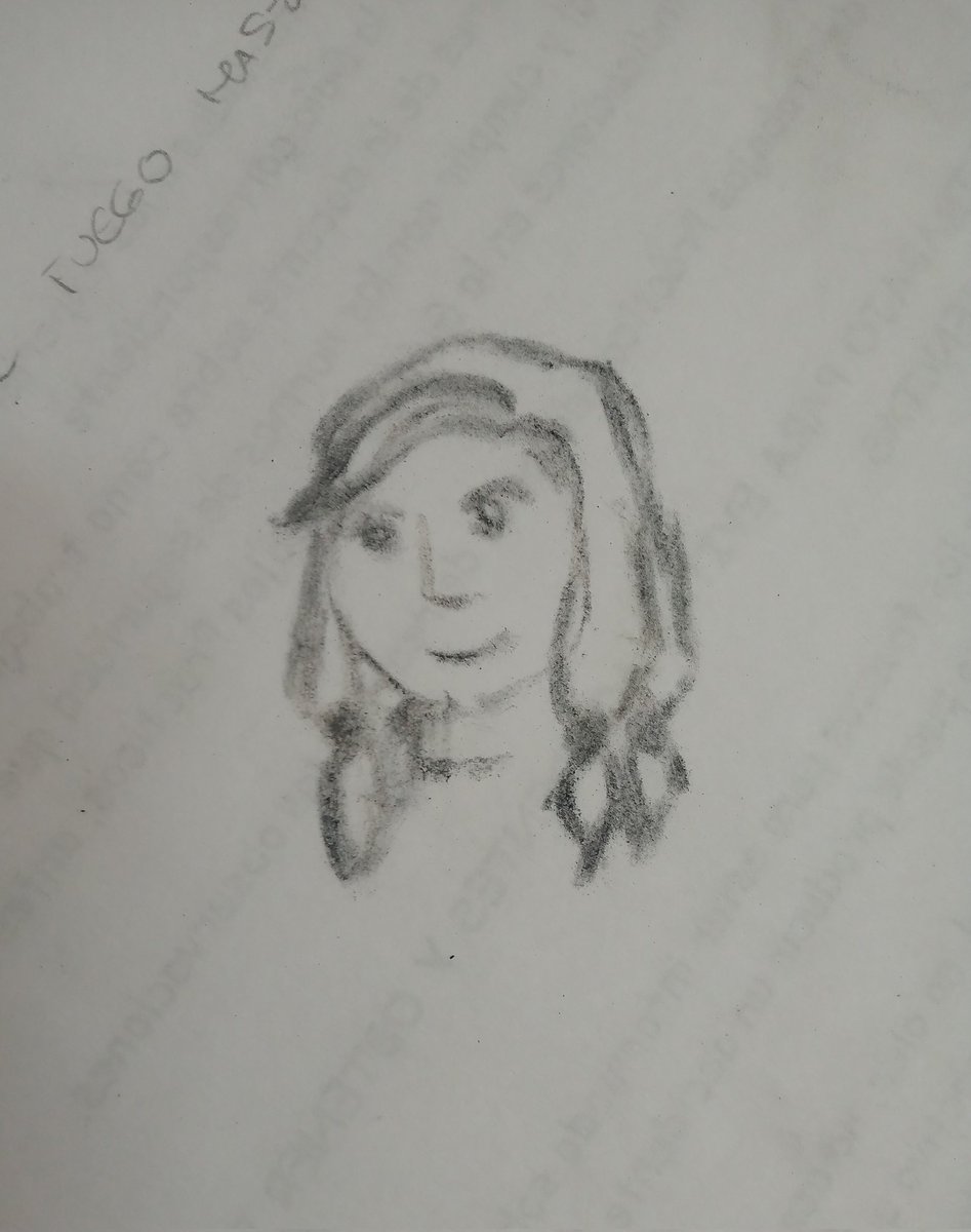 I doodled Mahito and Yasuho on my lab notes with a used matchstick :D
