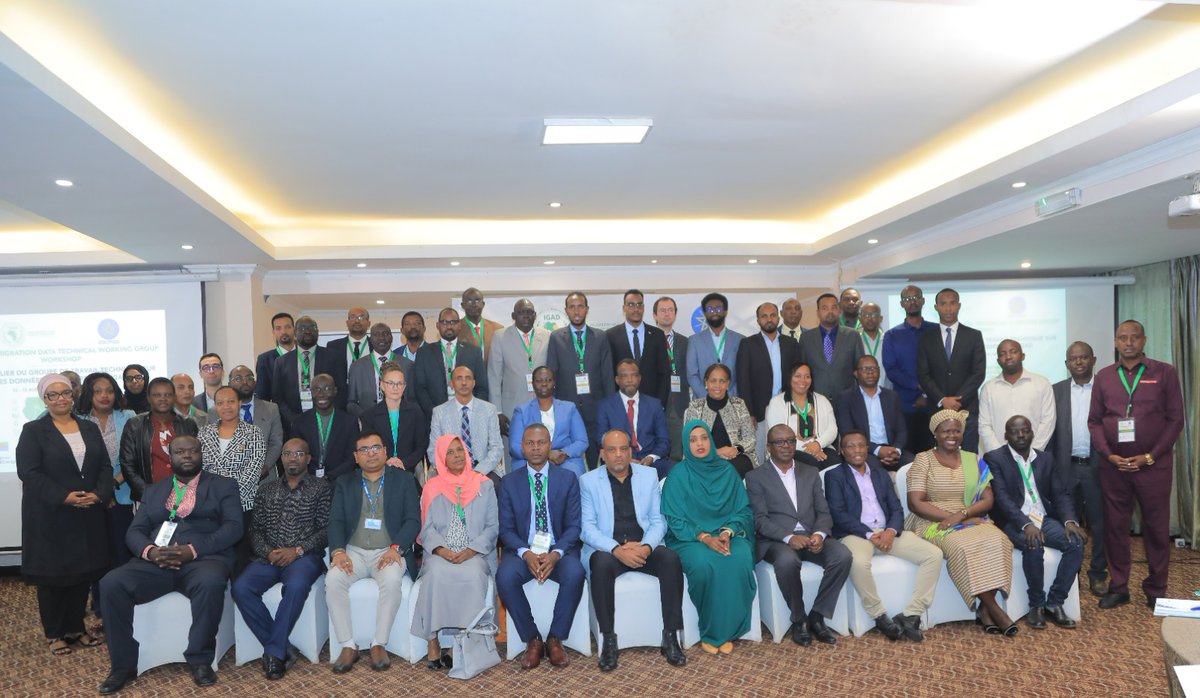 LucyDaxbacher's tweet photo. Experts of Statistics, Labour, Immigration, Migration & Forced Displacement of #IGAD member states & Partners hold 5th IGAD Migration Data Technical Working Group.
Free Movement Regime in IGAD Region needs #database of #students #researchers, mobility of workers, and #LMIS. https://t.co/7grAzEz1XY