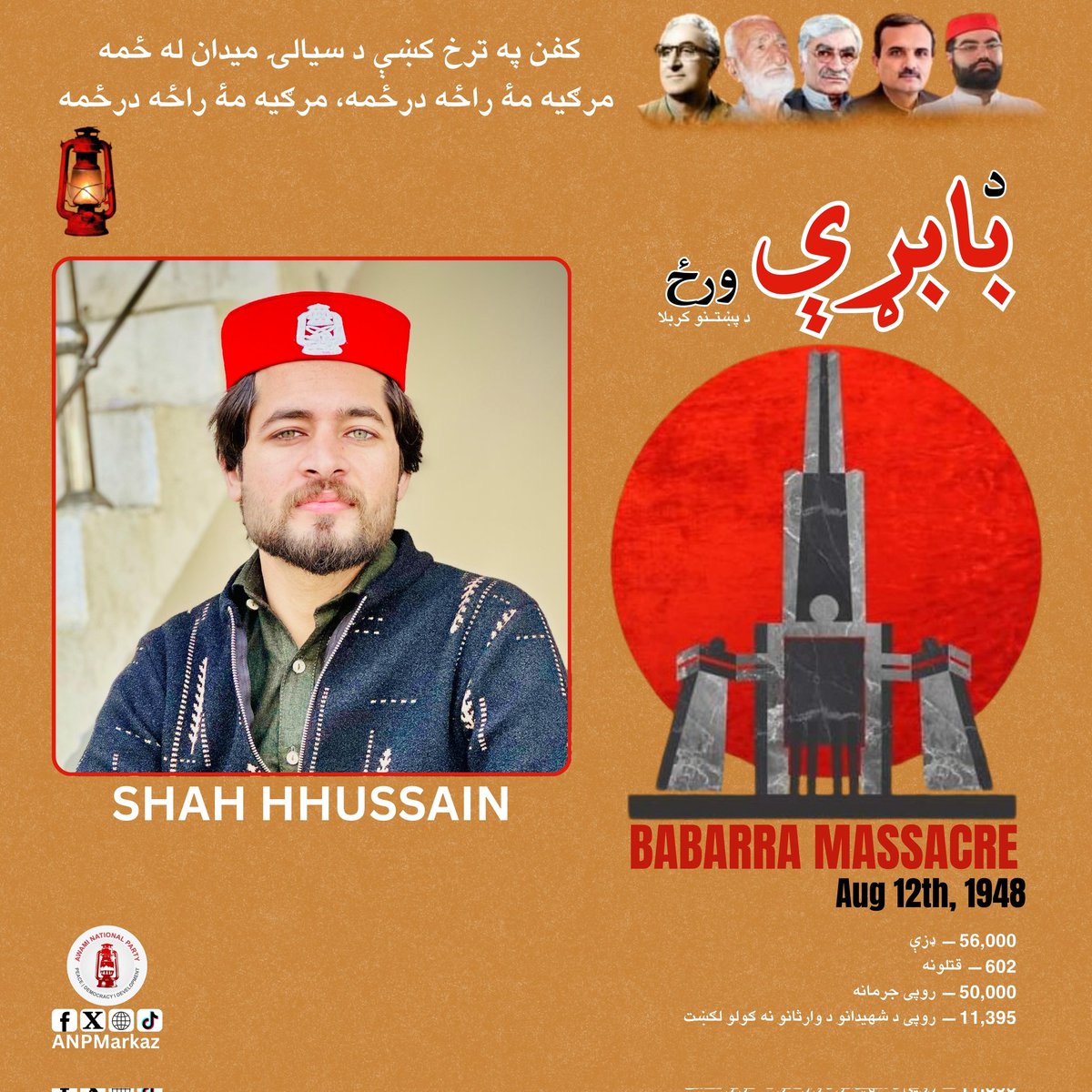 imShah_Hussain's tweet photo. کفن په ترخ کښې د سيالۍ میدان له ځمه
مرګیه مۀ راځه درځمه، مرګیه مۀ راځه درځمه

#BabraMassacre1948
#12Aug https://t.co/2CgqEmijZP