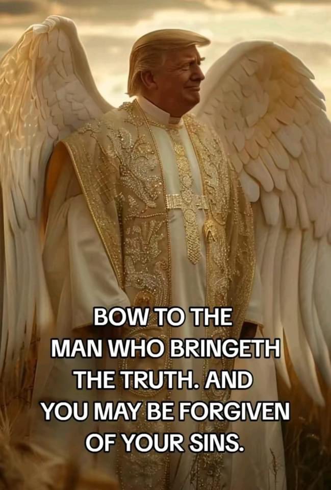 THIS is Trump cult

Blasphemy is too mild a word

If you’re a Christian this is what you’re aligning with