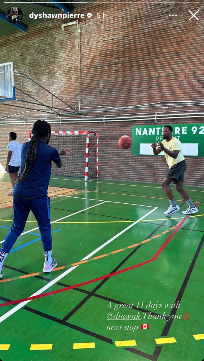 Dyshawn Pierre a fait une partie de sa prépa' à Nanterre 🇫🇷 aux côtés de <a href="/diawak/">Melissa Diawakana</a>