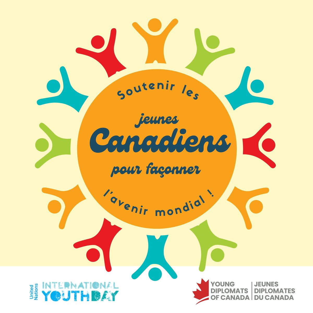 ✨ 🎊 🌎 💃 🕺  
En cette journée internationale de la #jeunesse, nous célébrons les jeunes leaders extraordinaires qui représentent le Canada sur la scène internationale.

Nous sommes fières et fiers de mettre de l’avant les contributions cruciales de la jeunesse canadienne ! 🇨🇦