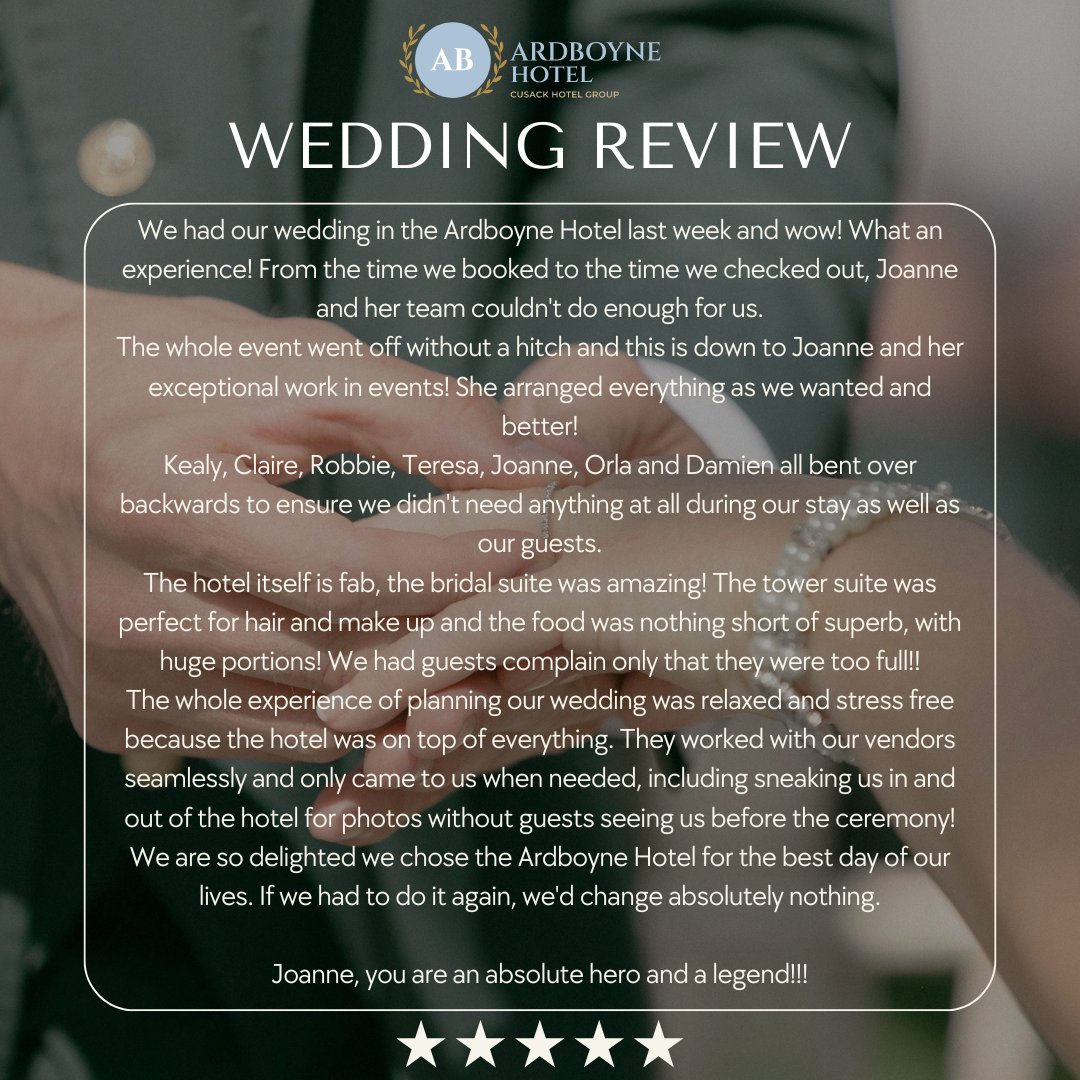 Feeling so honored to have been part of your special day! 💍✨ We're over the moon to hear you loved your wedding experience with us. Thank you for the perfect review and for choosing us to celebrate your love story. Here's to a lifetime of happiness! 🥂❤️