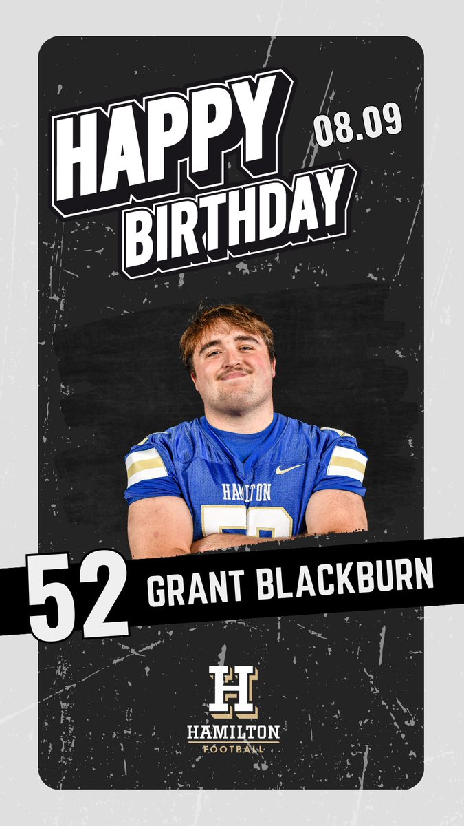 HamCollFootball's tweet photo. Please join us in wishing Grant Blackburn a very happy belated birthday 🎉! https://t.co/bnXYPqqeJ0