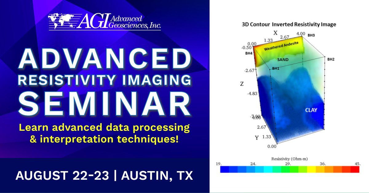 ⏳‼️ 2 DAYS LEFT to register for our Advanced Resistivity Imaging Seminar! REGISTER HERE: hubs.ly/Q02KY88_0

#geoscience #geophysics #geology #geologist #geotech #geotechnical