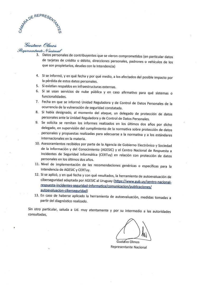 tato_olmos's tweet photo. El ataque informático sufrido por la Intendencia de Paysandú es extremadamente grave, ha dejado a la administración sin capacidad operativa y no se sabe el impacto económico ni la información de los ciudadanos afectada.
@idpaysandu
@agesic
@certuy
#URCDP https://t.co/mzDfkyu1oX