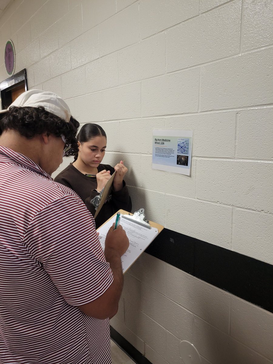 Our astronomy teachers are using hallways to extend the classroom for gallery walks where students explore monoliths around the world. Students had differentiated note grabbers that included spots for description and visuals to reference later.