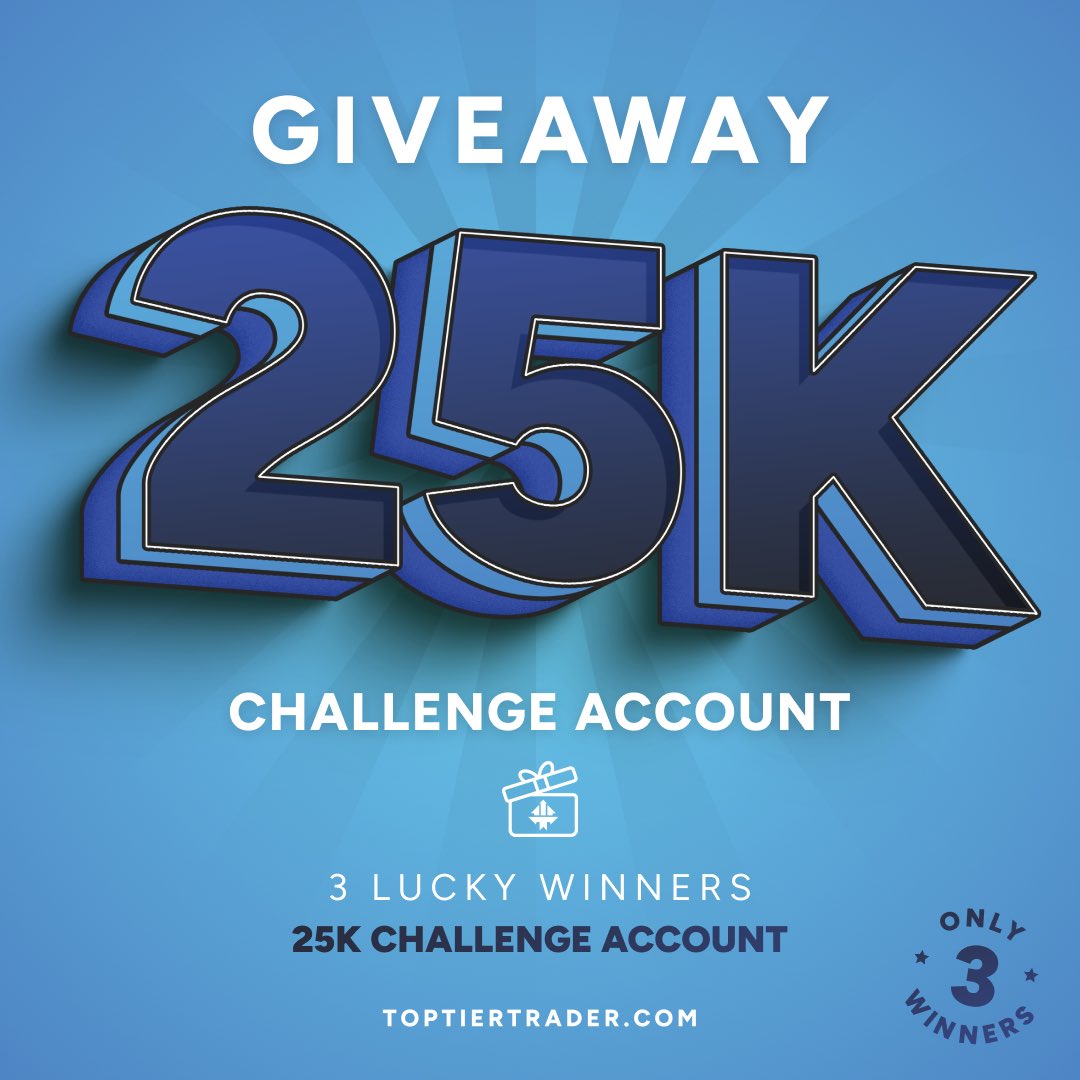 🎁 TopTier Trader 3x 25k Challenge Giveaway! 🎁

1️⃣ Follow <a href="/_toptiertrader/">TopTier Trader</a> <a href="/Nido_TBK/">Nido📊🥃(villain arc)</a> <a href="/JoeBankss/">JoeBanks | Community Specialist</a> <a href="/Adam_Aabaad/">Banjara</a> 

2️⃣ Like &amp; RT 

3️⃣ Tag 3 trader friends

4️⃣Join Top Tier Discord: discord.gg/QDg5Y3sS68

⏳48 Hours.