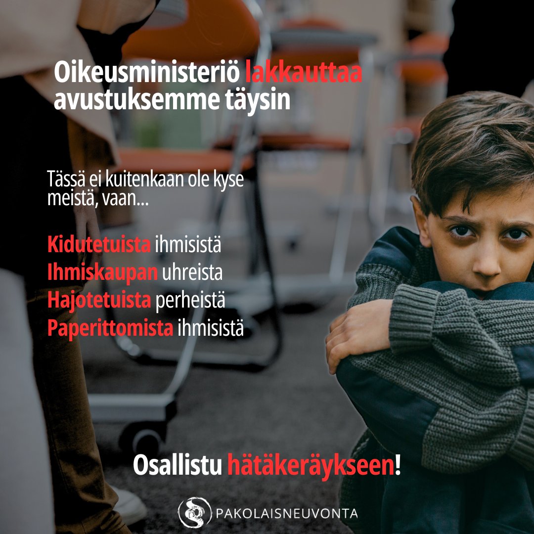🆘 HÄTÄKERÄYS: Pakolaisneuvonnan toiminta turvapaikanhakijoiden, kidutuksen ja ihmiskaupan uhrien auttamiseksi vaakalaudalla! 

Lue lisää ja lahjoita nyt: lahjoituslomake.fi/pakolaisneuvon…