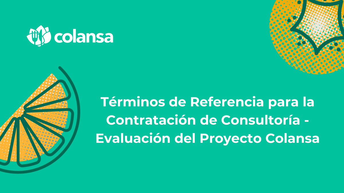 📍Colansa contrata consultoria de evaluación. Accede al término de referencia: colansa.org/library/colans…