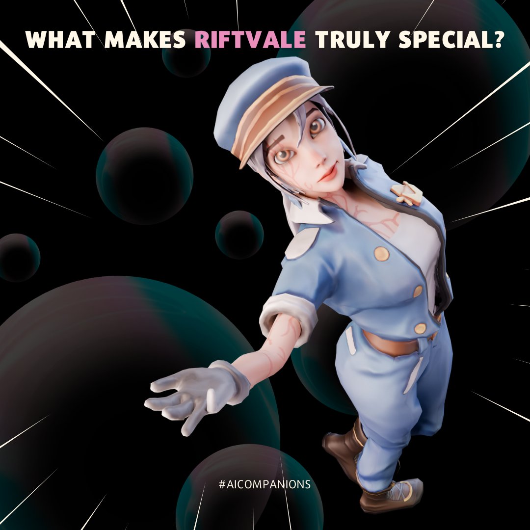 RiftValeAI's tweet photo. What makes RiftVale truly special? 🎮✨ 

We’re not just offering a game—we’re offering a whole new way to experience stories with AI companions that grow and evolve just like you. Ready to dive into something unique?🌟

 #RiftVale #RiftValeAI #AICompanions https://t.co/tUoO9J6aDI