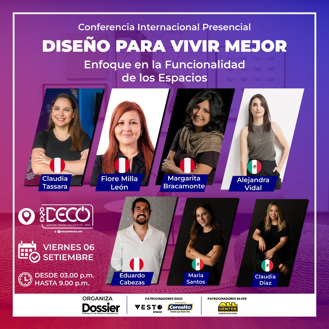 expodeco's tweet image. ¡Prepárate para la Conferencia Internacional 2024 en EXPODECO, evento 𝗣𝗥𝗘𝗦𝗘𝗡𝗖𝗜𝗔𝗟 presentada por Dossier: Diseño para Vivir Mejor: Enfoque en la Funcionalidad de los Espacios! 

 Compra tus entradas aqui👉 bit.ly/4cFZ8cv