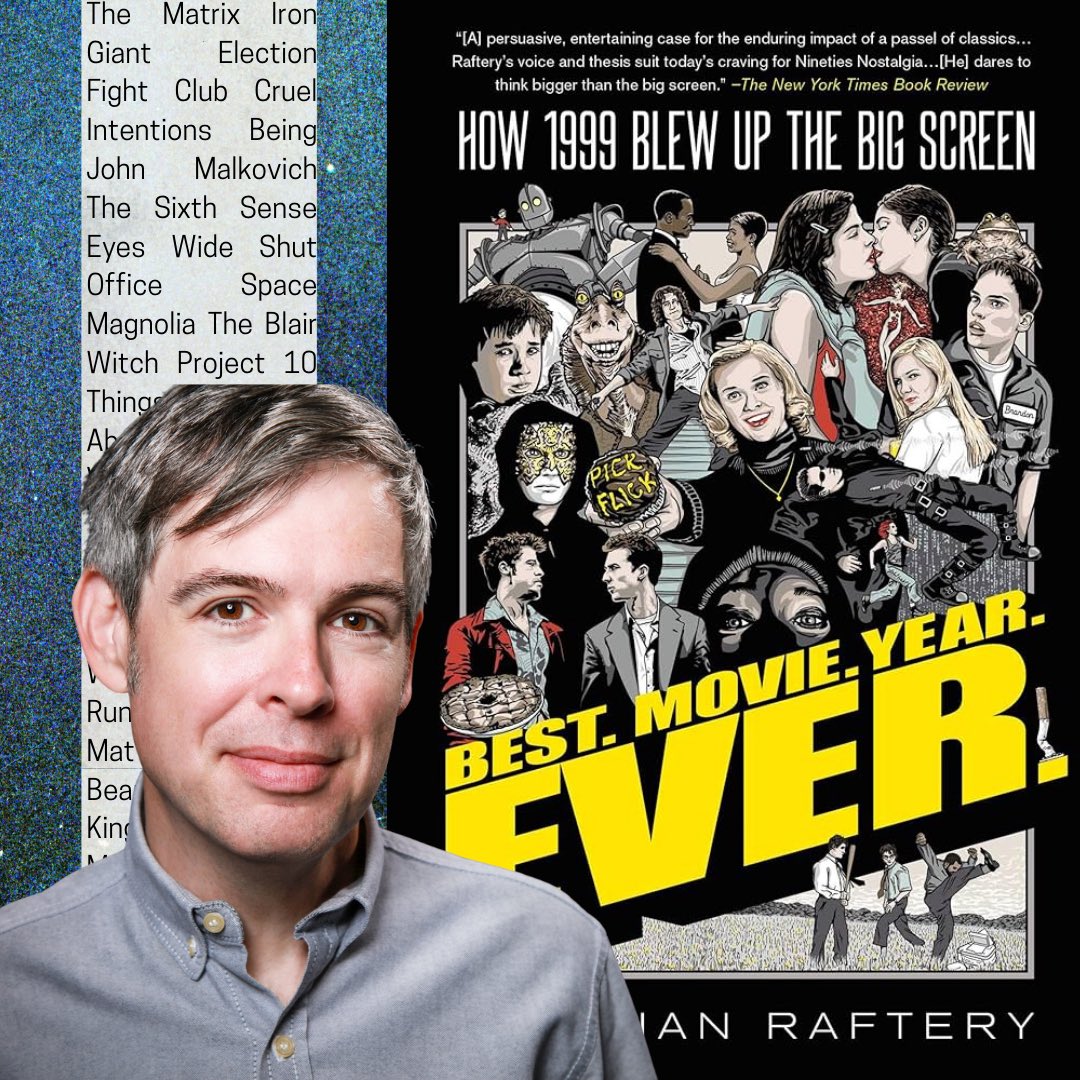 New episode dropping tomorrow with special guest <a href="/BrianRaftery/">Brian Raftery</a> He literally wrote the book on the astounding and game changing year of 1999 in film and was kind enough to celebrate the 25th anniversary of these films on our show.