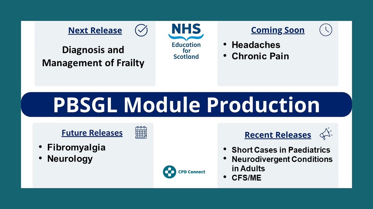 ***New PBSGL Module Update***     
We are pleased to announce that our next module on Diagnosis and Management of Frailty will be available to all members this week.  

You can also see what’s coming soon and some future modules for later in the year.