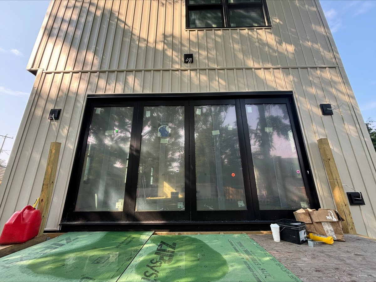 NBWindowDoor's tweet photo. This Complete Renovation is done to the exterior. Just a few more weeks before the client can move back in &amp; enjoy!
The back door is a Bifold Door to let the outside into your home! https://t.co/dgVDBSBWRy