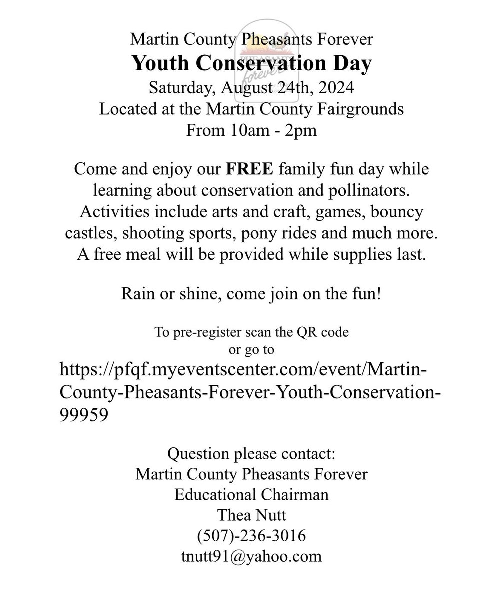Pheasants17852's tweet photo. Information about our “Youth Conservation Day”.
We hope to see you there! https://t.co/MR2gI5VrcV