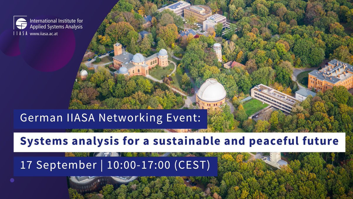IIASA (@iiasavienna) on Twitter photo 🇩🇪 Save the date: German #IIASADay in collaboration with <a href="/PIK_Climate/">Potsdam Institute for Climate Impact Research PIK</a>. 🤩
Join us on 1⃣7⃣ September in person or online for an engaging program on #SystemsAnalysis, sustainable development in Sub-Saharan Africa, and #ScienceDiplomacy. 🌍
Register today eveeno.com/german-iiasa-n… 🇩🇪 Save the date: German #IIASADay in collaboration with <a href="/PIK_Climate/">Potsdam Institute for Climate Impact Research PIK</a>. 🤩
Join us on 1⃣7⃣ September in person or online for an engaging program on #SystemsAnalysis, sustainable development in Sub-Saharan Africa, and #ScienceDiplomacy. 🌍
Register today eveeno.com/german-iiasa-n…
