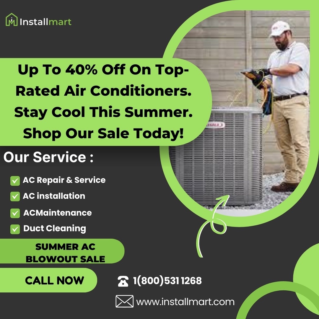 installmart's tweet image. 🌞❄️ Beat the Heat with Our Summer Sale! ❄️🌞
🔥 Enjoy up to 40% OFF on Top-Rated Air Conditioners! 🔥
Stay cool and comfortable this summer with the best deals on our high-performance ACs. Don&apos;t miss out—shop now and save big! 🌬️💸

#SummerSale #CoolSavings #BeatTheHeat #ShopNow