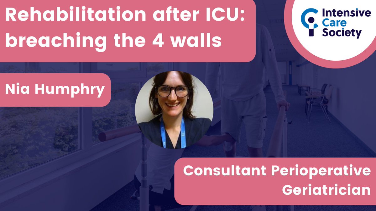 Intensive Care Society ๐ (@ics_updates) on Twitter photo Only a month to go until our Rehabilitation after ICU: breaching the 4 walls study day.
<a href="/HumphryNia/">Nia Humphry</a>, Consultant Perioperative Geriatrician, will provide us with the British Geriatric Society view on who to admit.
Book below for 12 September!
bit.ly/rehabstudy Only a month to go until our Rehabilitation after ICU: breaching the 4 walls study day.
<a href="/HumphryNia/">Nia Humphry</a>, Consultant Perioperative Geriatrician, will provide us with the British Geriatric Society view on who to admit.
Book below for 12 September!
bit.ly/rehabstudy