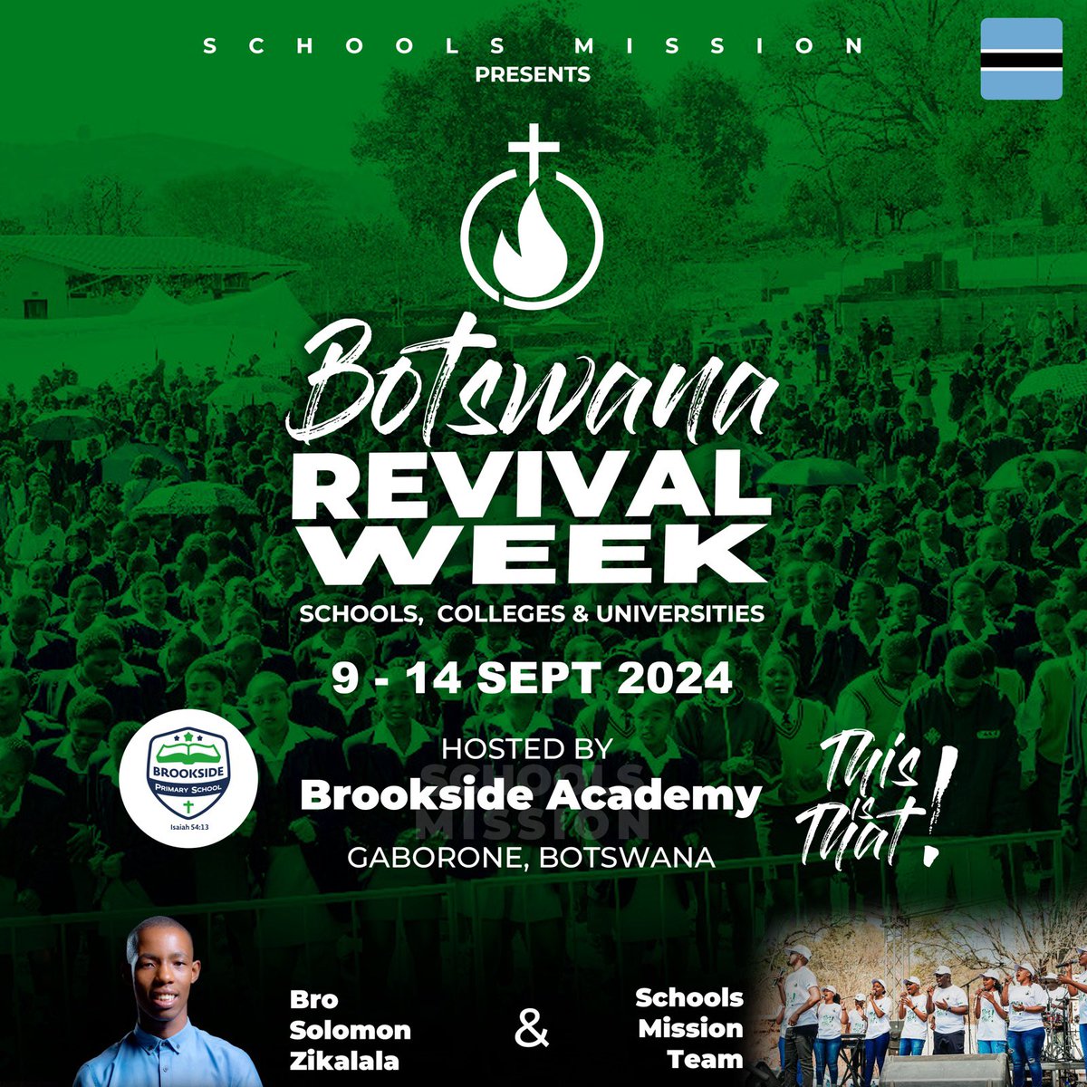 Botswana it’s your time!

Family stand with us in prayer as we prepare to spread Jesus in Botswana schools, colleges and universities.

THIS IS THAT!
<a href="/schools_mission/">Schools Mission</a>