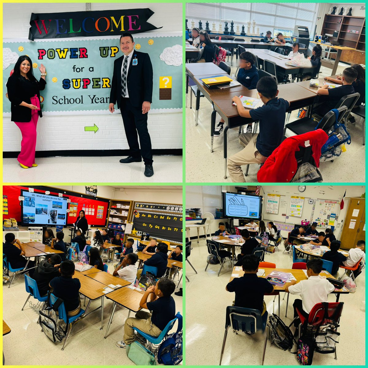 Principal Cortez and his team are Leveling Up for a super school year! Students were engaged in back to school discussions and getting their materials ready to learn. 📓✏️