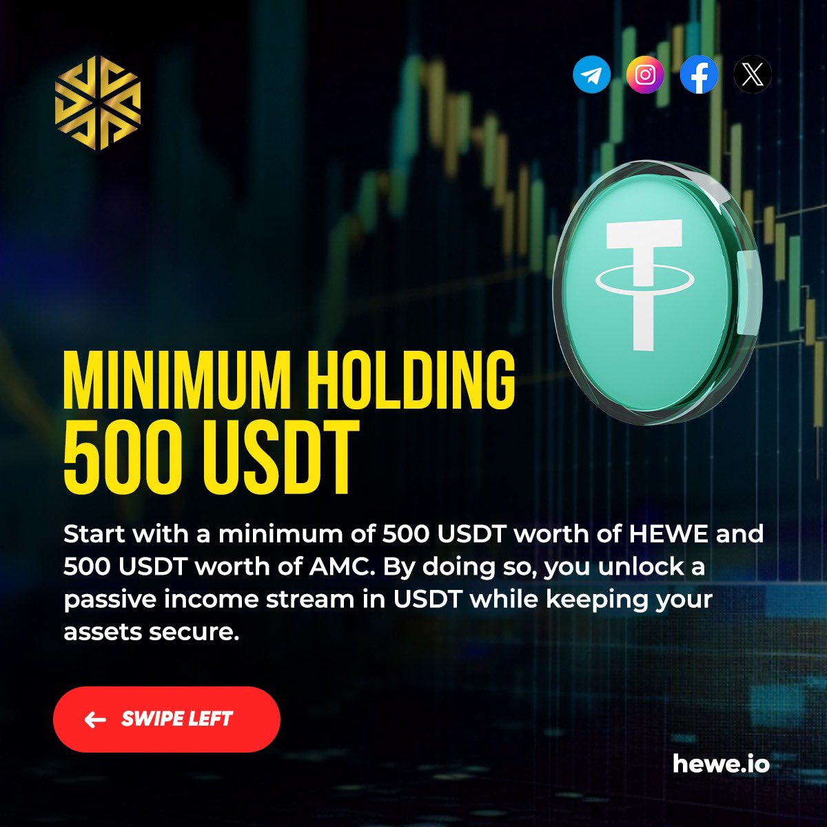 heweofficial's tweet photo. 🔓 Unlock a revolutionary way to grow and secure your assets with HEWE DB. Start holding HEWE and AMC today, and enjoy the passive income stream in USDT. 
Discover the future of asset growth—your coins, your security, your financial future. 🌟

#AMCcoin #CryptoBanking #PassiveIncome #DigitalAssets #ColdWalletSecurity #Hodl #CryptoInvesting #BlockchainRevolution #WealthBuilding #USDT #CryptoFinance