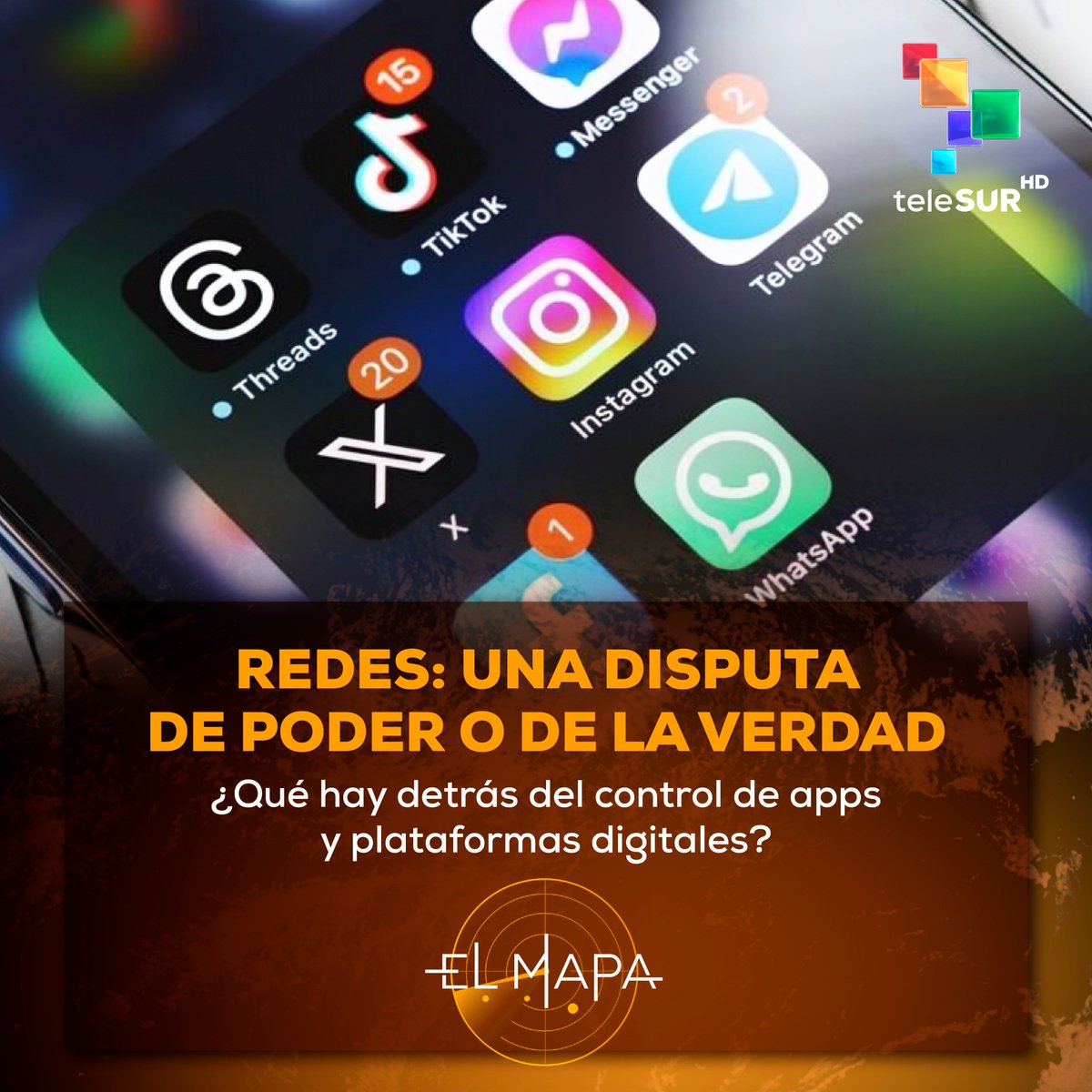 📌🌏¿Te has preguntado qué hay detrás del control de apps y plataformas digitales? Descubre cómo influyen en la información que consumes con nuestro análisis del día de hoy junto a <a href="/VeronicaSforzin/">Verónica Sforzin</a> y #ArturoBarbaNavarrete

SOLO POR <a href="/teleSURtv/">teleSUR TV</a> 
<a href="/PaolaPteleSUR/">Paola Pérez</a> 

#RedesSociales