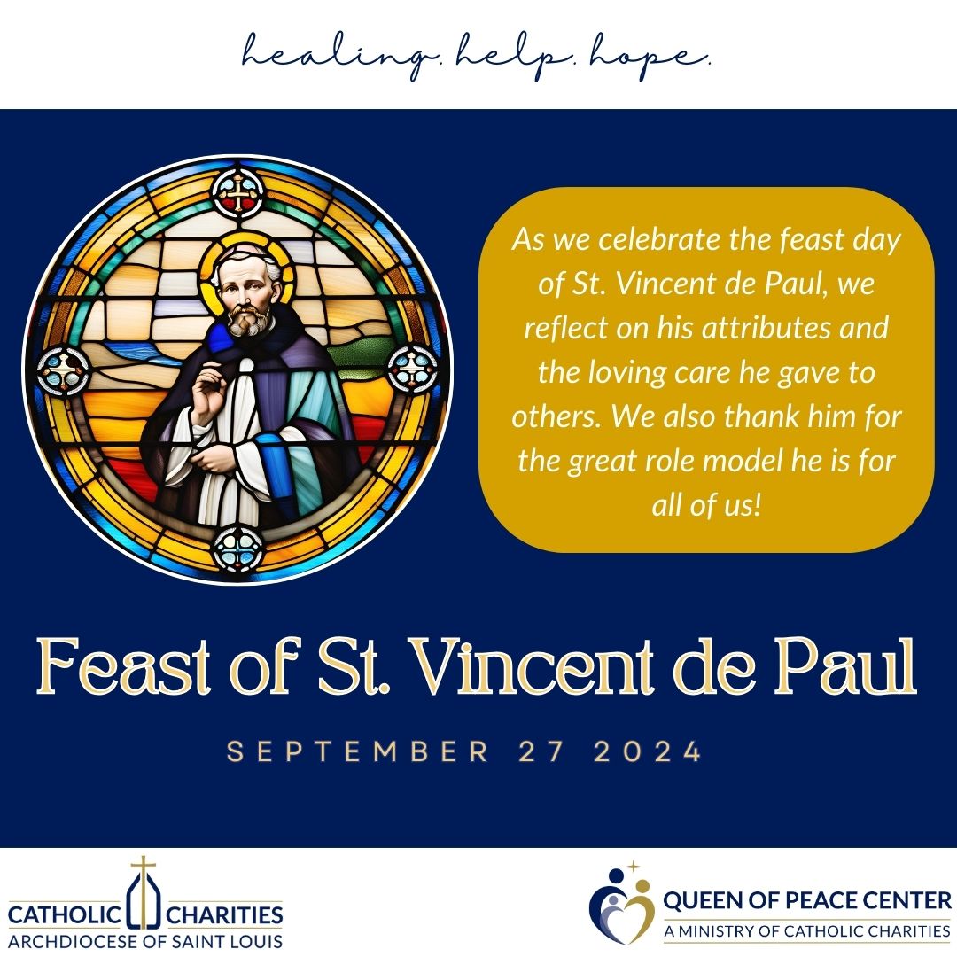 Today, we honor St. Vincent de Paul, one of our patron saints. The spirit of compassion that he taught helps guide our mission. We celebrate his legacy by continuing to offer support &amp; create positive change in our community. 💖
#ccstloneministry #StVincentDePaul #FamilyCare