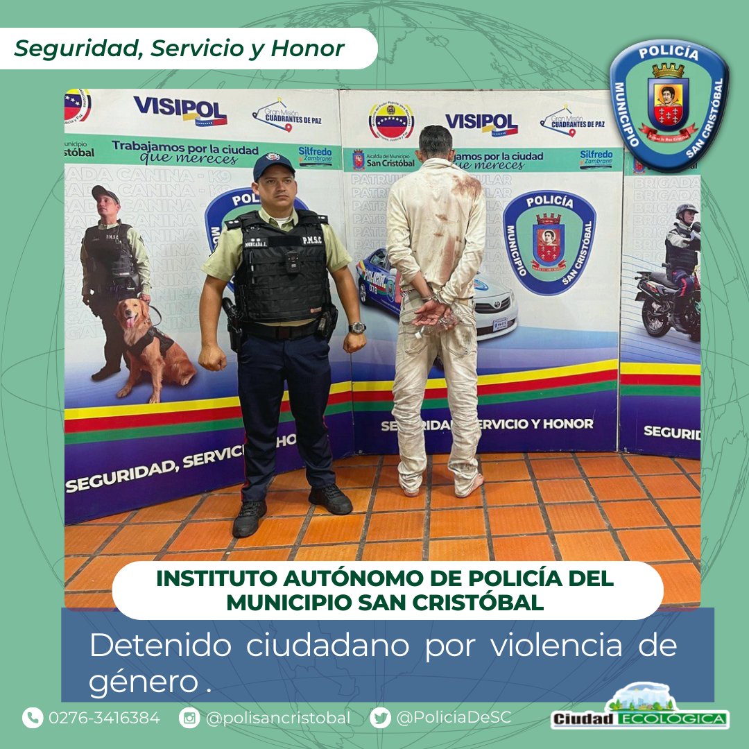 Aprehendido  Ciudadano en Flagrancia por Violencia de Género