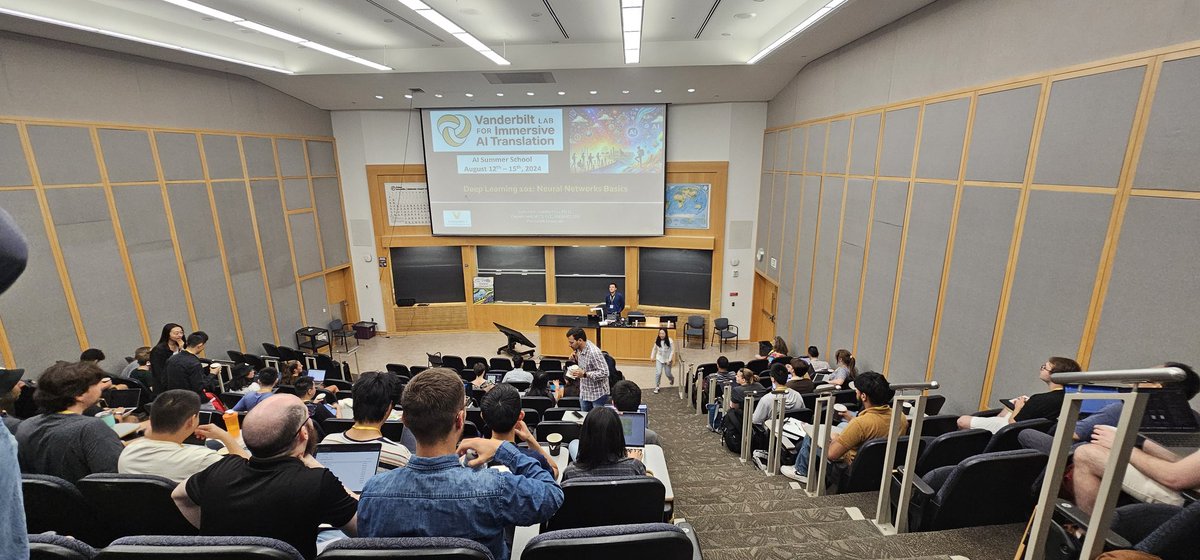 Bennett Landman (Vanderbilt MASI Lab) (@masi_lab) on Twitter photo Starting the first session of <a href="/VandyValiant/">Vanderbilt Lab for Immersive AI Translation</a> AI Summer School on neural networks. Looking forward to rising to <a href="/VU_Provost/">VU Provost Office</a> Raver's challenge to use our humanity - our capacity to be compassionate and brilliant. Starting the first session of <a href="/VandyValiant/">Vanderbilt Lab for Immersive AI Translation</a> AI Summer School on neural networks. Looking forward to rising to <a href="/VU_Provost/">VU Provost Office</a> Raver's challenge to use our humanity - our capacity to be compassionate and brilliant.