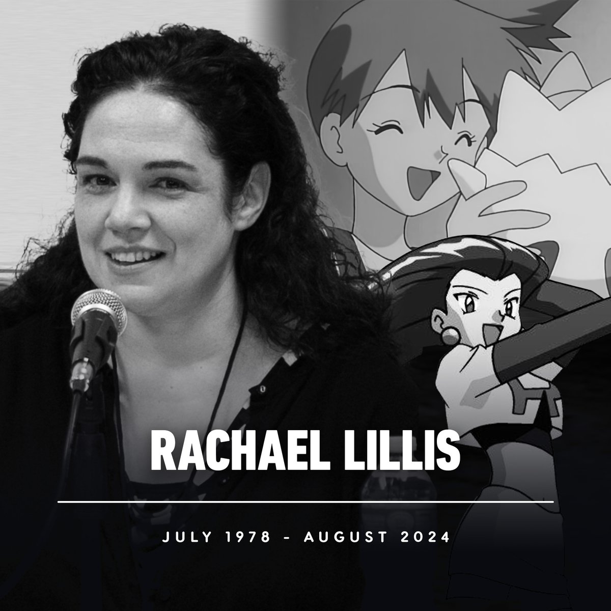 Rachael Lillis, best known as the original English voice actor for Pokémon's Misty and Jessie, has died at the age of 46 after battling cancer.