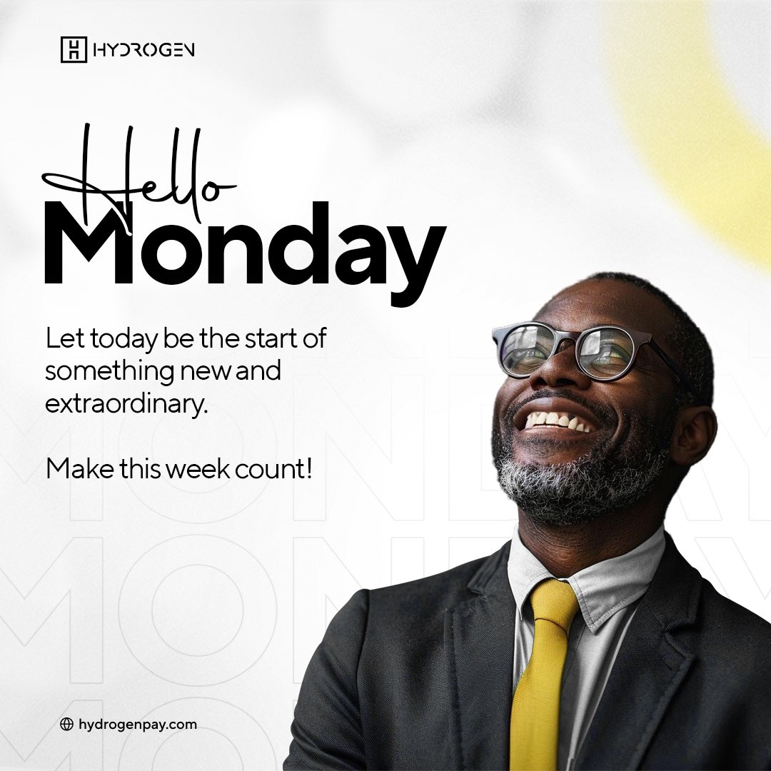 Cheers to a week of making every moment count! 🥂 

#mondaymotivation #monday #hydrogen #hydrogenafrica #cards #payment #switch