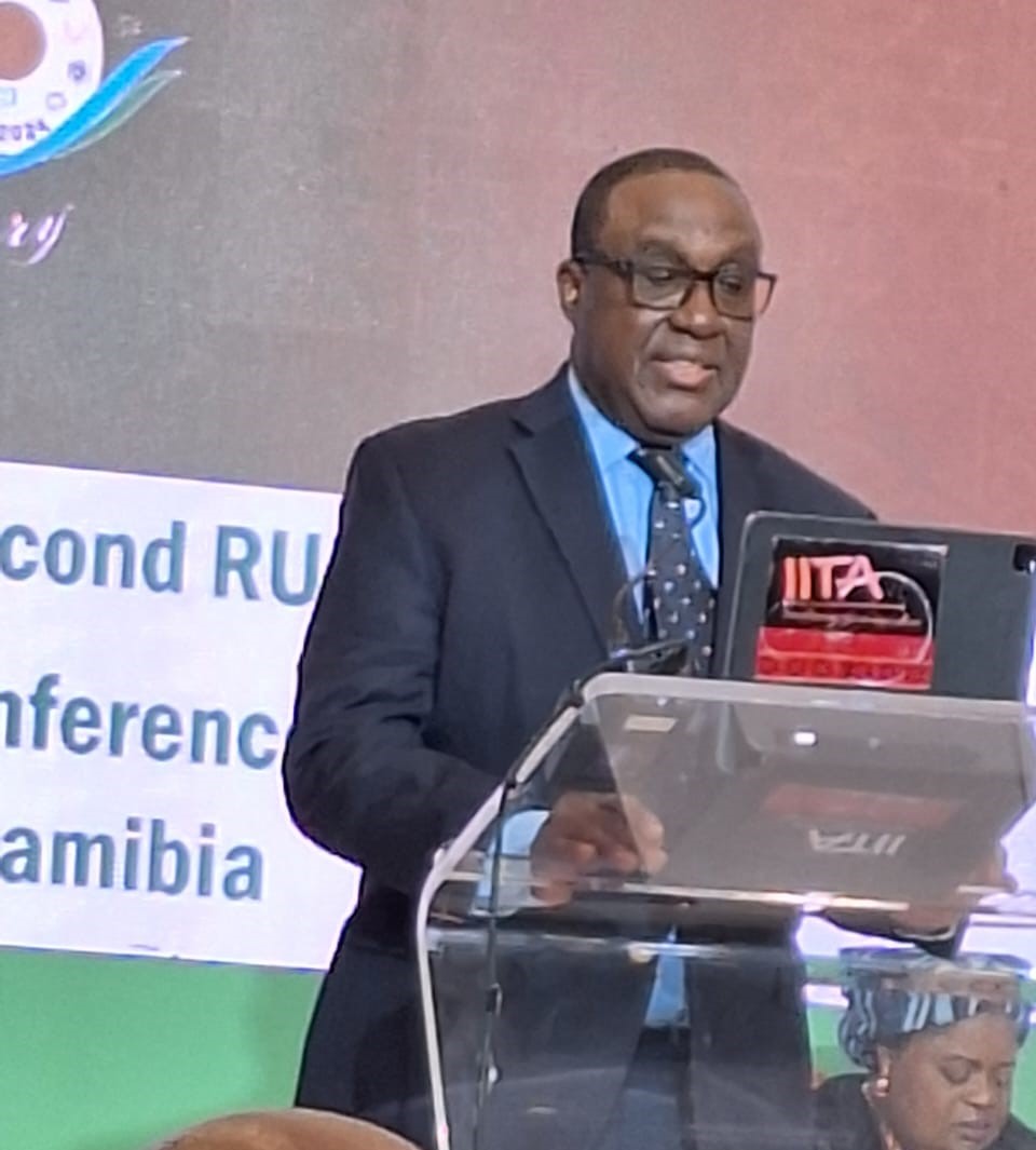 IITA_CGIAR's tweet photo. IITA Director General and @CGIAR Regional Director for Continental Africa Dr @simeonehui delivered a solidarity message from CGIAR at the Second @ruforumsec Triennial Conference, Windhoek, Namibia today.
Highlighting CGIAR's dedication to generating cutting-edge knowledge, technologies and practices that can be seamlessly integrated into academic curricular, Dr Ehui said CGIAR recognizes that transformative higher agricultural education is the cornerstone of achieving the goal of tackling Africa's agricultural sector's multifaceted challenges.
.
#WithScienceWeCan #research #partnerships #agriculture #education #ruforum