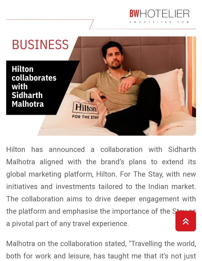 Sidharth Malhotra brings unmatched elegance to Hilton’s world-class luxury #SidharthAtHilton