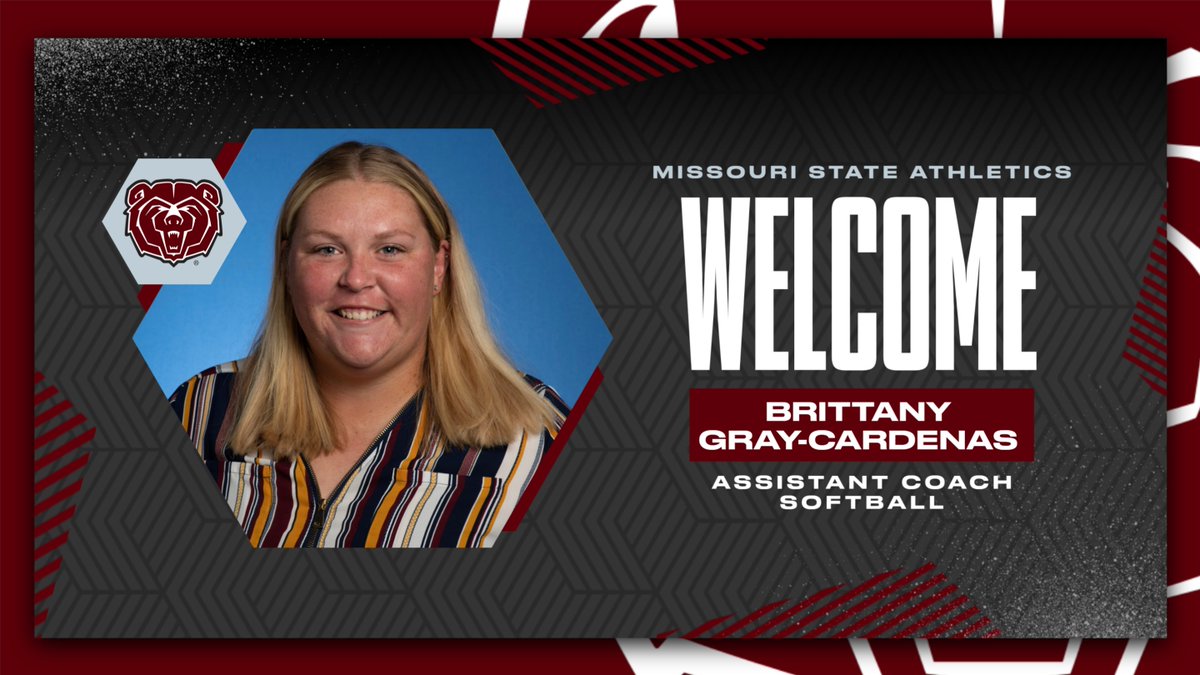 MoStateSoftball's tweet photo. Please welcome the newest addition to our coaching staff: 𝗕𝗿𝗶𝘁𝘁𝗮𝗻𝘆 𝗚𝗿𝗮𝘆-𝗖𝗮𝗿𝗱𝗲𝗻𝗮𝘀, 𝗔𝘀𝘀𝗶𝘀𝘁𝗮𝗻𝘁 𝗖𝗼𝗮𝗰𝗵! 🐻🥎

🔗 https://t.co/Wy6sZN0KCL

#GoBears | #MoStateSoftball https://t.co/xty81Oh0ZU