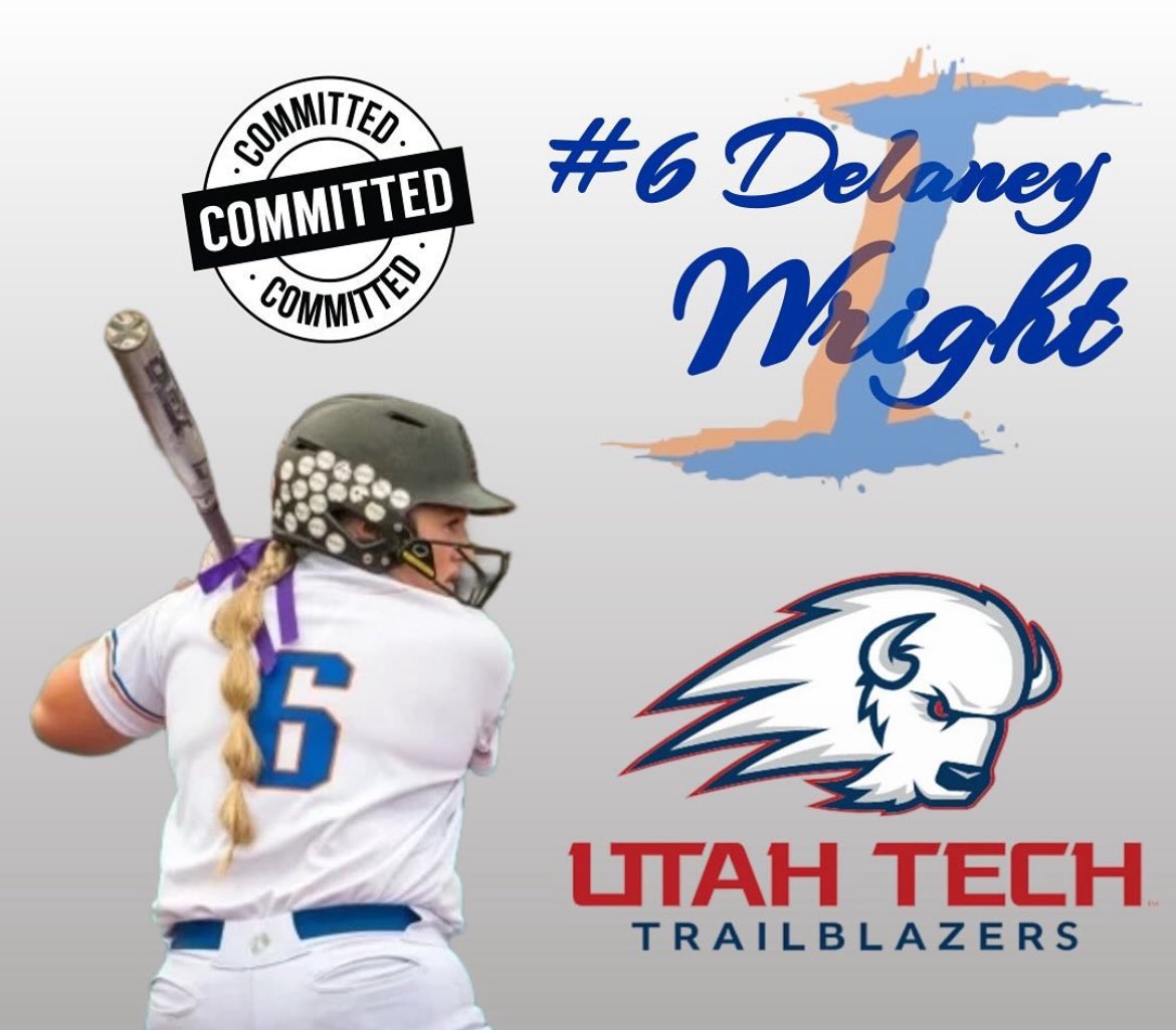 DelaneyWright06's tweet photo. I am beyond blessed and excited to announce my commitment to Utah Tech! Thank you to my family, coaches, and teammates who helped me and pushed me to grow better everyday. Go TrailBlazers! ❤️💙 https://t.co/K0rb2cX8xQ