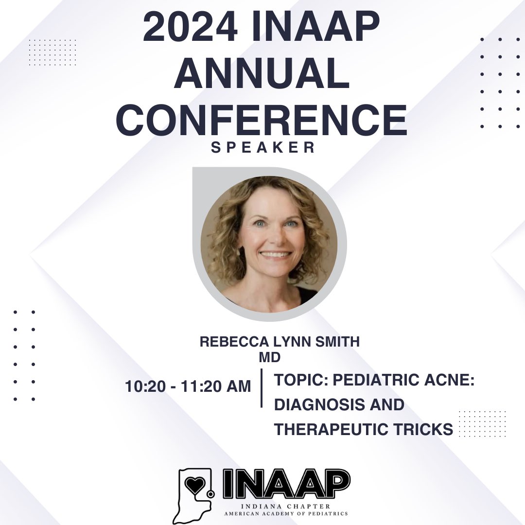 Speaker Announcement 📣 We are so excited to hear from Dr. Smith speak on Pediatric Acne 🩺👩‍⚕️