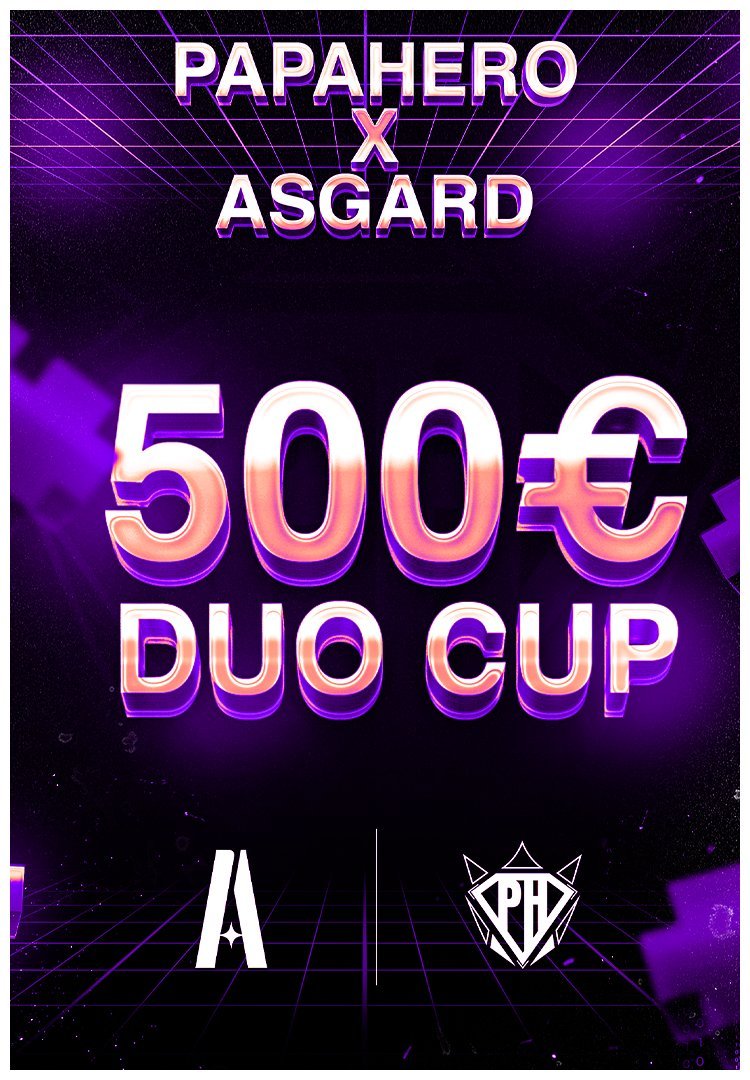 🚨CONCOURS🚨

Gagne une place en finale de la Papahero x asgard cup🏆

• Conditions ✏️
- Follow <a href="/PapaHeroo/">Papaheroo</a>
- Follow @keita_fn
- Follow <a href="/OfficielAsgard/">Team Asgard</a>  
- RT x Fav 
- @ 2 amis à toi 😎

Tirage demain à 00h🎟️
