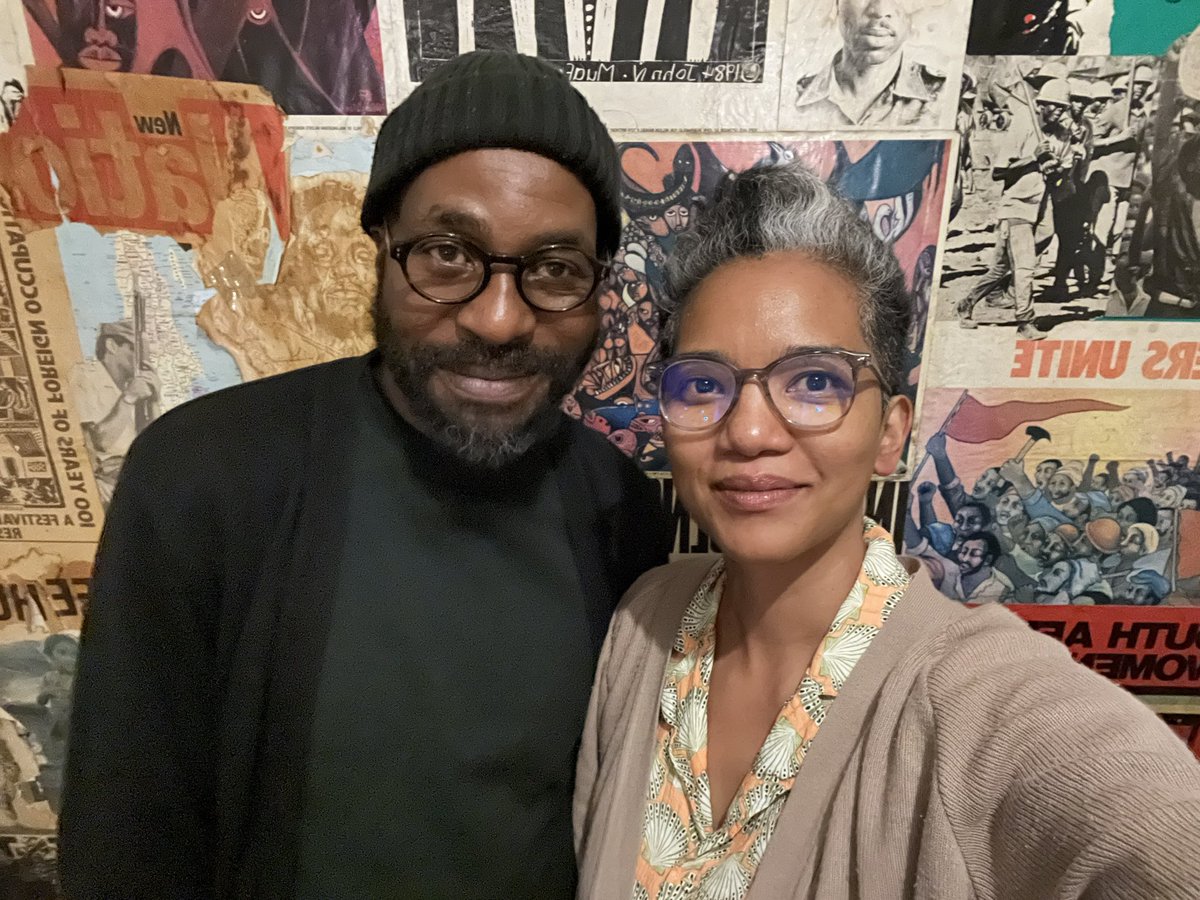 chipochung's tweet photo. Five days in Zim and I bump into the amazing #KudzanaiChiurai whose remarkable work I saw @Tate’s #worldincommon exhibit last year. #Zimbabwe’s visual arts have always been next level #zimbabwesgottalent https://t.co/n7XxaHJph6