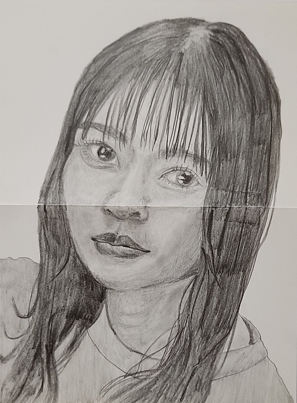 鉛筆画 斎藤飛鳥 年内で乃木坂46のグループ活動を終了する 齋藤飛鳥さんを色鉛筆