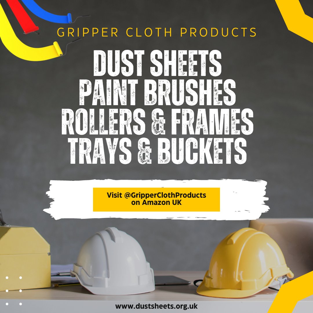 topdecoratinguk's tweet image. Visit Gripper Cloth Store for professional decorating tools:
- Dust Sheets
- Paint Brushes
- Rollers &amp;amp; Frames
- Trays &amp;amp; Buckets

amazon.co.uk/stores/page/A4…

#AmazonUK #StingerBrush #ArroWorthy #GoPaint #PaintWarrior