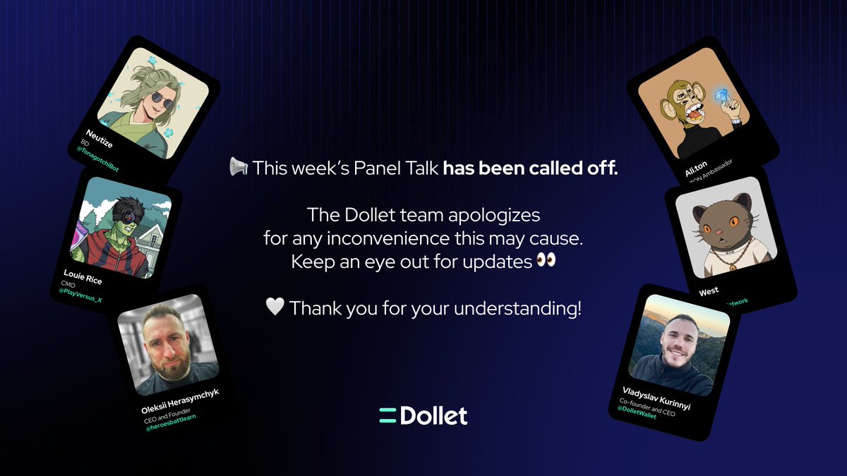 Important update on the Panel Talk 👇