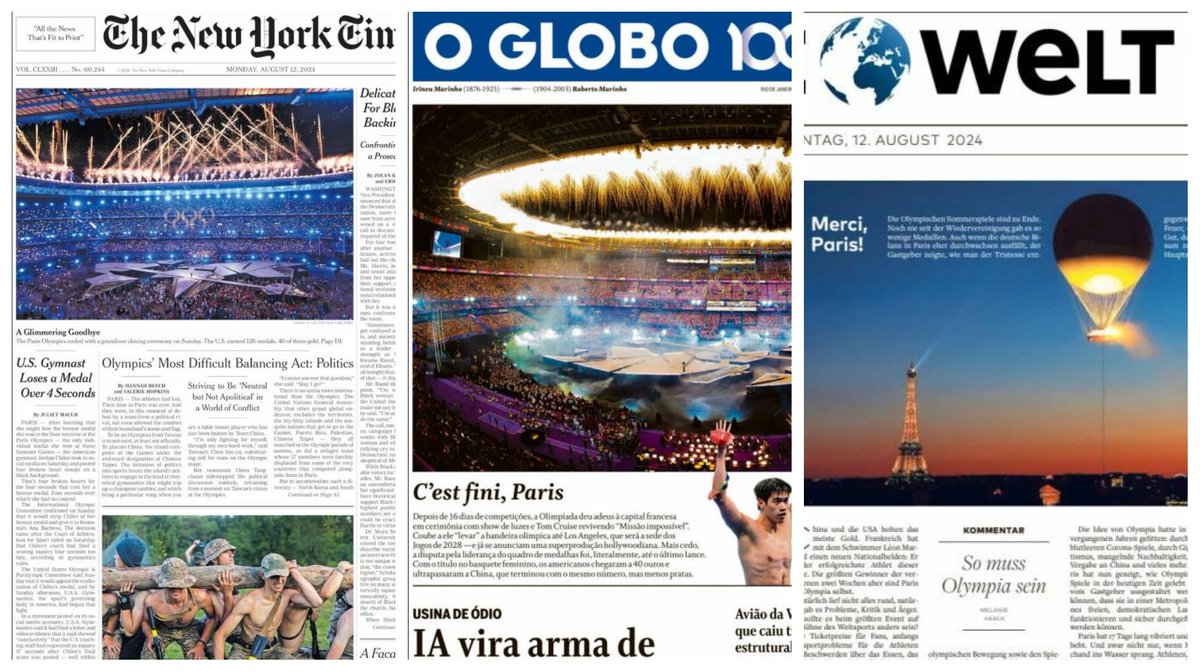 Jeux de #Paris2024 : la presse mondiale salue un esprit olympique retrouvé.
radiofrance.fr/franceculture/…