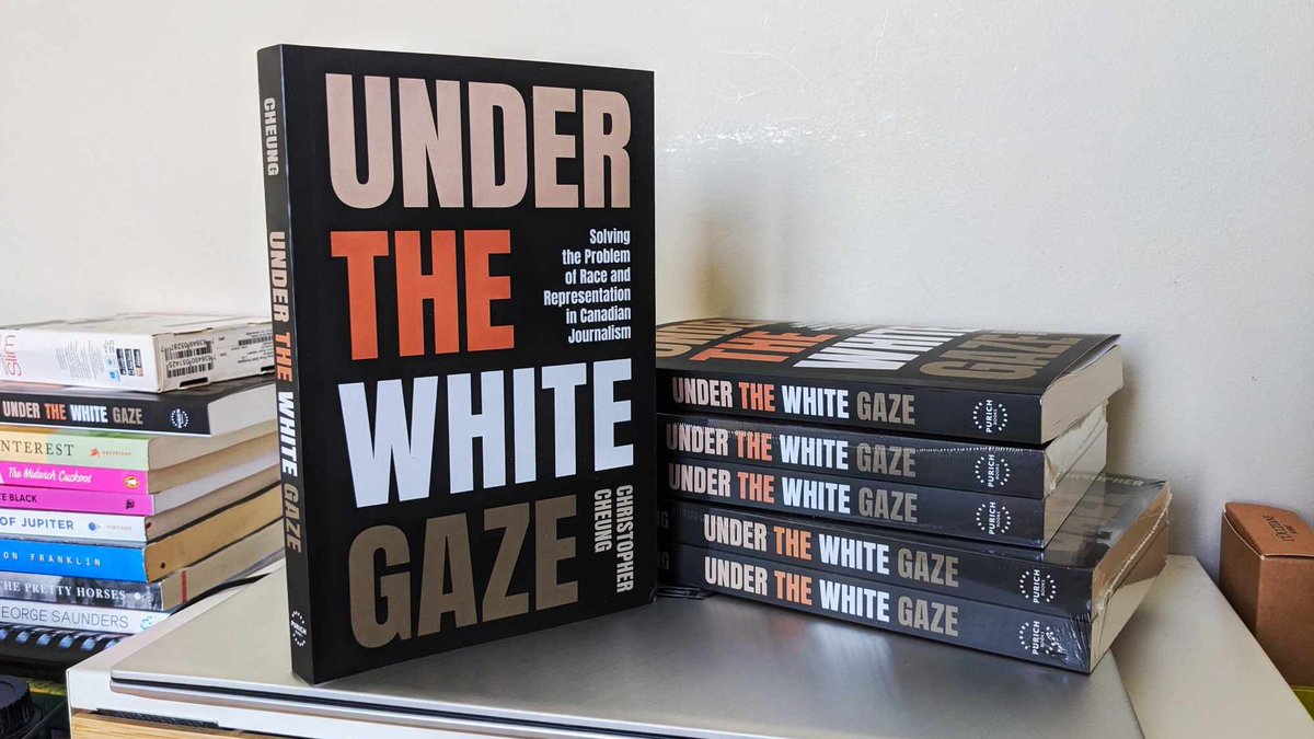 bychrischeung's tweet photo. 📕 I wrote a book! UNDER THE WHITE GAZE combines scholarship, today's headlines, and my gripes with the industry to unpack why people of colour are too often missing or misrepresented in Canadian journalism.

Out Sept. 16 with UBC Press's Purich. Preorder:
https://t.co/EVWyoB1bm3 https://t.co/AOKvvJgbu2