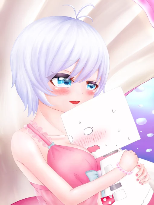 次描くのを考えてたらこんな時間コーヒーキメても眠気来ないの珍しいなワイてなわけで誕生日絵の文字無し版、シロちゃんのみ版、←のライトと背景無し版はってガチ寝しやす今回は完成形では見えない部分の細部まで描くのを意識したよ時間かかるけどイメージをしっかり残せやすいのいいねおやすみ 