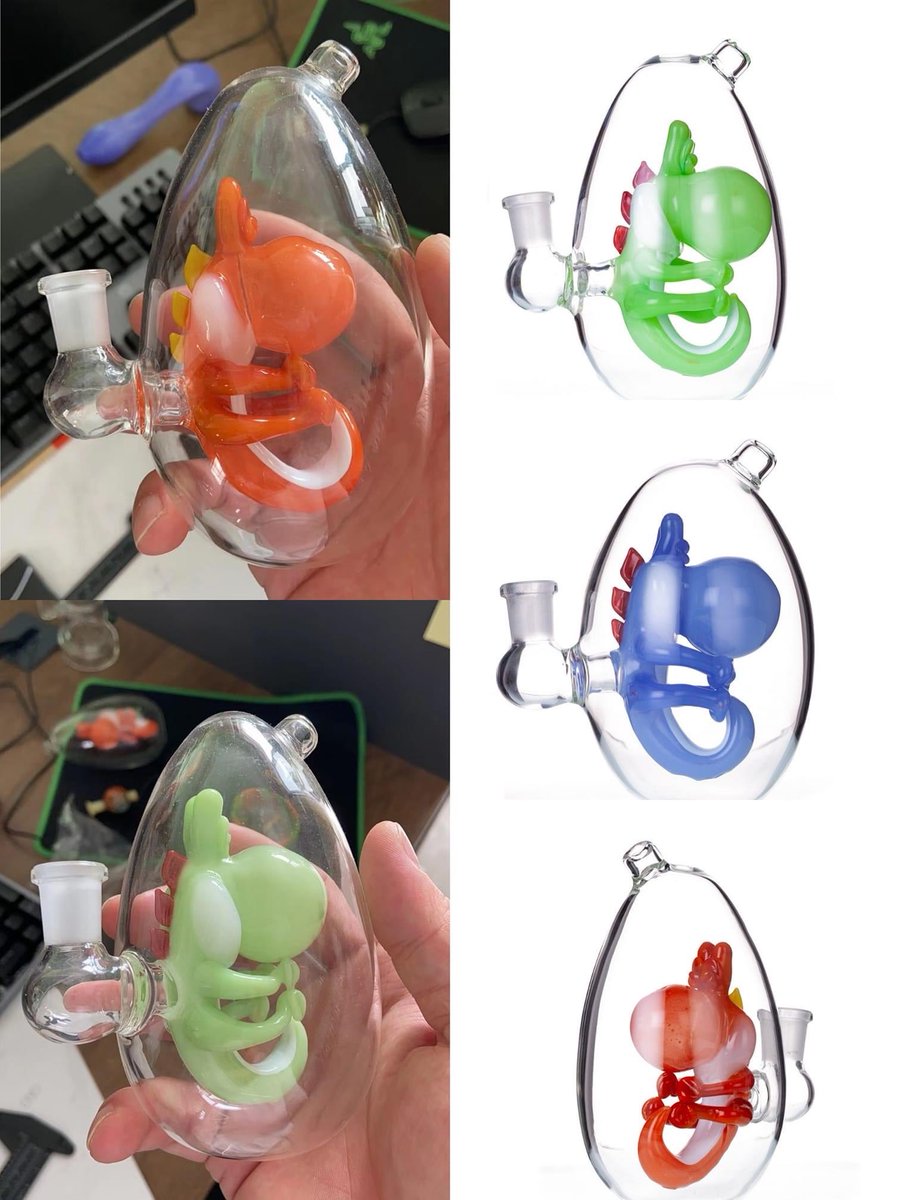 WeirdBongs's tweet image. Everything alright babe you’ve barely touched your Yoshi embryong