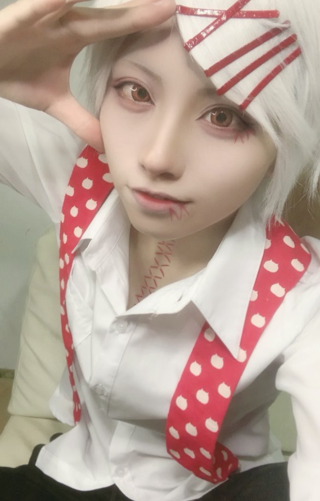 kuroneko__79's tweet photo. #東京喰種コスプレ 
 #鈴屋什造コスプレ
 #コスプレ #Cosplay https://t.co/pfD6yR8wCv