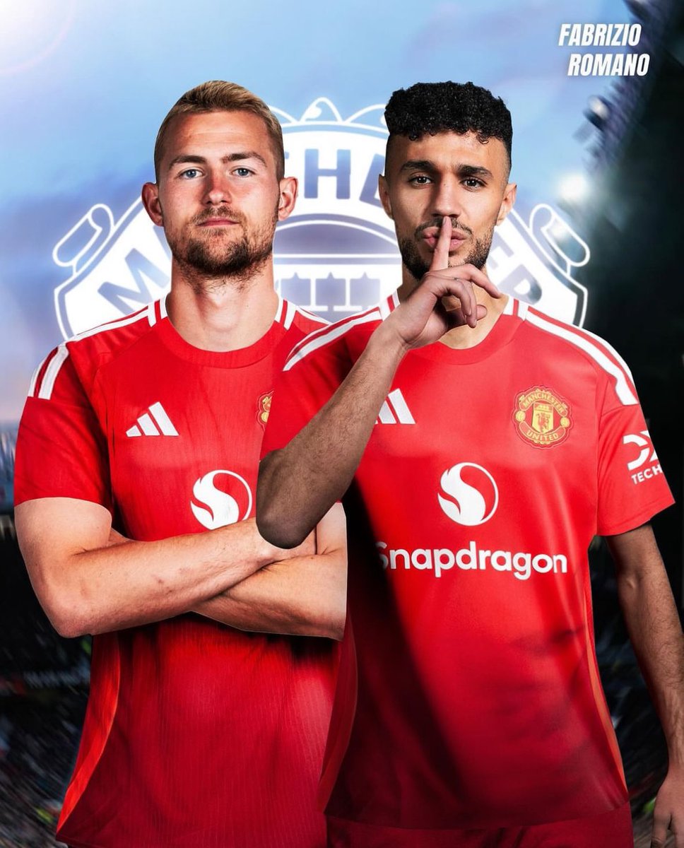🚨🔴 Matthijs de Ligt and Noussair Mazraoui have just completed medical tests at Carrington!

Contracts set to be signed on both clubs and players’ side with agent Rafaela Pimenta in Manchester.

All documents to be ok within 24h as MdL and Mazraoui will be ready for Fulham.