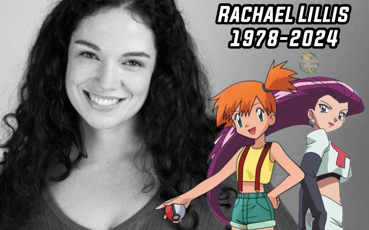 R.I.P. Rachael Lillis
Original voice of Misty and Jessie from the Pokemon anime 1998-2006
Thank you for contributing to my childhood